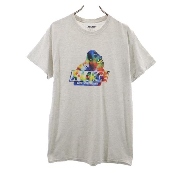 XLARGE エクストララージ プリント 半袖 Tシャツ M グレー系 メンズ