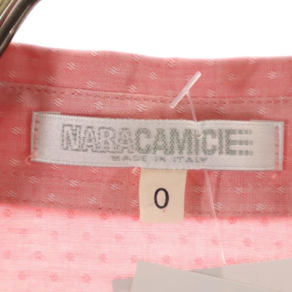 未使用 NARACAMICIE ナラカミーチェ イタリア製 総柄 7分袖 シャツ 0 ピンク系 レディース
