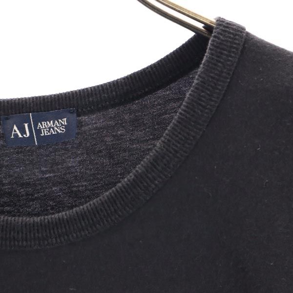 ARMANI JEANS アルマーニジーンズ イタリア製 フォト風 プリント 半袖 Tシャツ I 46 黒 レディース
