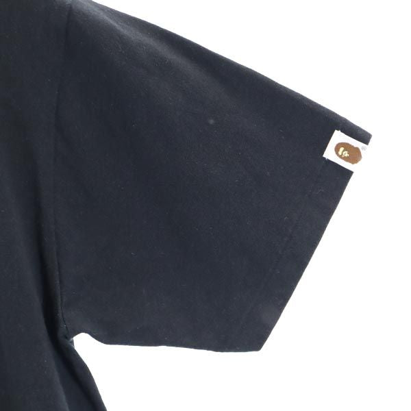 BAPE ベイプ プリント 半袖 Tシャツ S 黒 アベイシングエイプ  A BATHING APE メンズ