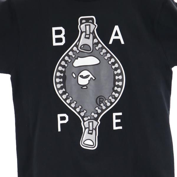 BAPE ベイプ プリント 半袖 Tシャツ S 黒 アベイシングエイプ  A BATHING APE メンズ