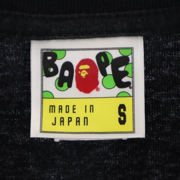 BAPE ベイプ プリント 半袖 Tシャツ S 黒 アベイシングエイプ  A BATHING APE メンズ