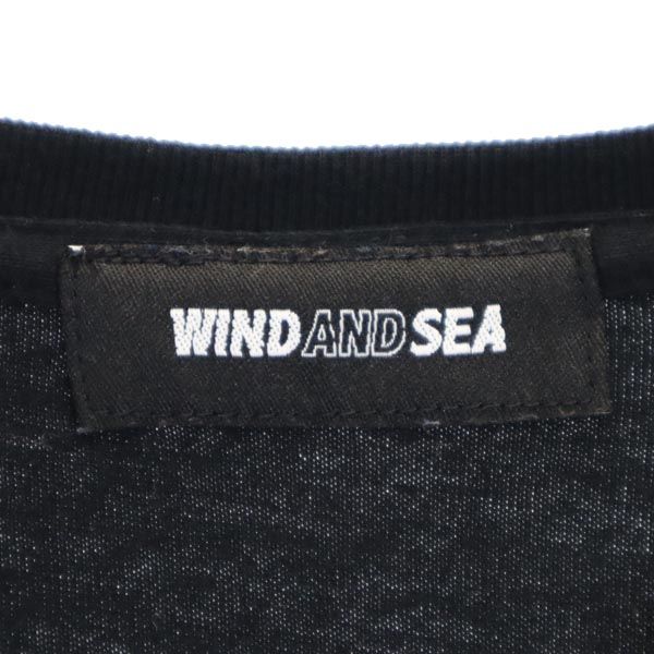 ウィンダンシー バックプリント 半袖 Tシャツ M 黒系 WIND AND SEA メンズ
