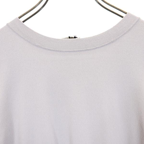 LANVIN ランバン 半袖 カットソー 38 グレー系 フリンジ バックジップ レディース