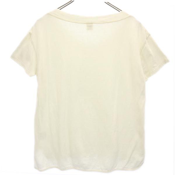 Ron Herman ロンハーマン 日本製 半袖 Vネック Tシャツ XS 生成り レディース