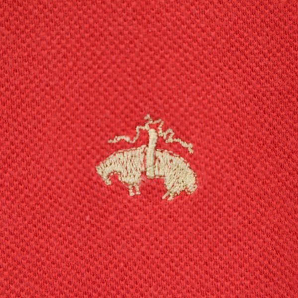 Brooks Brothers ブルックスブラザーズ 半袖 ポロシャツ M レッド 鹿の子 レディース
