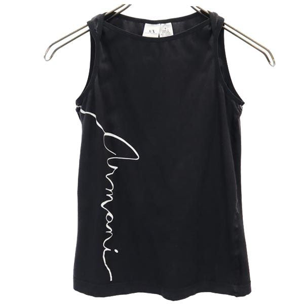 アルマーニエクスチェンジ プリント タンクトップ S ブラック系 ARMANI EXCHANGE レディース