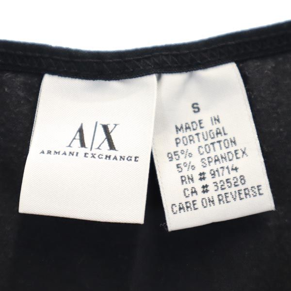 アルマーニエクスチェンジ プリント タンクトップ S ブラック系 ARMANI EXCHANGE レディース