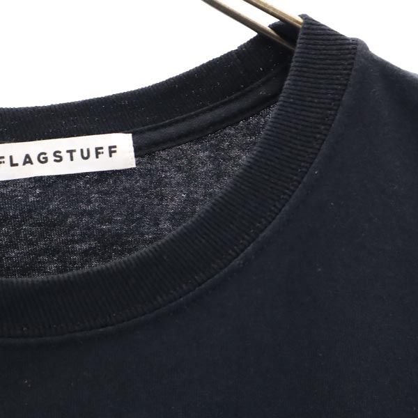 FLAGSTUFF フラグスタフ プリント 半袖 Tシャツ L ブラック系 メンズ