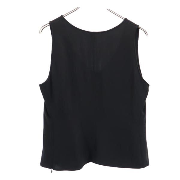 ARMANI COLLEZIONI アルマーニコレッツォーニ イタリア製 ノースリーブ カットソー 46 ブラック系 レディース