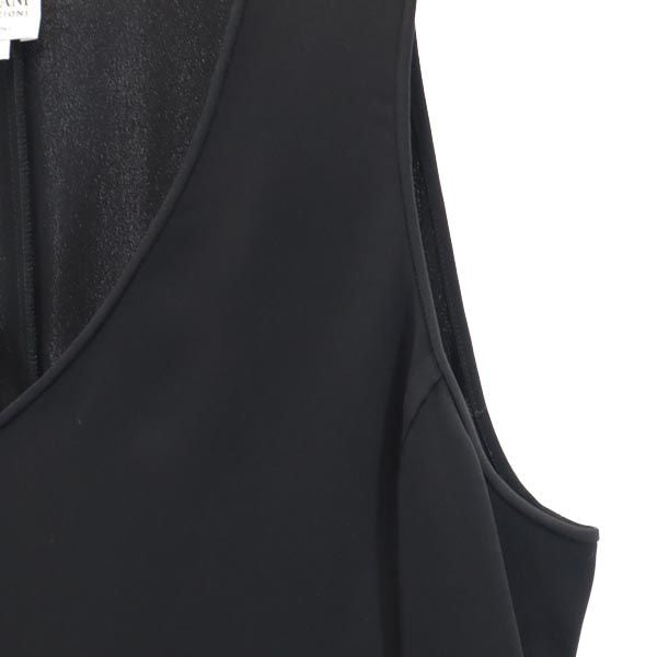 ARMANI COLLEZIONI アルマーニコレッツォーニ イタリア製 ノースリーブ カットソー 46 ブラック系 レディース