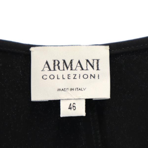 ARMANI COLLEZIONI アルマーニコレッツォーニ イタリア製 ノースリーブ カットソー 46 ブラック系 レディース