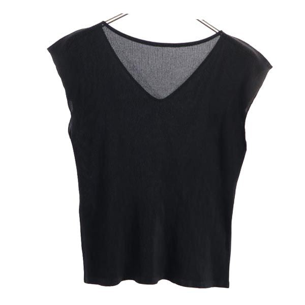 PLEATS PLEASE ISSEY MIYAKE プリーツプリーズ イッセイミヤケ 日本製 ノースリーブ カットソー 3 ブラック系 レディース