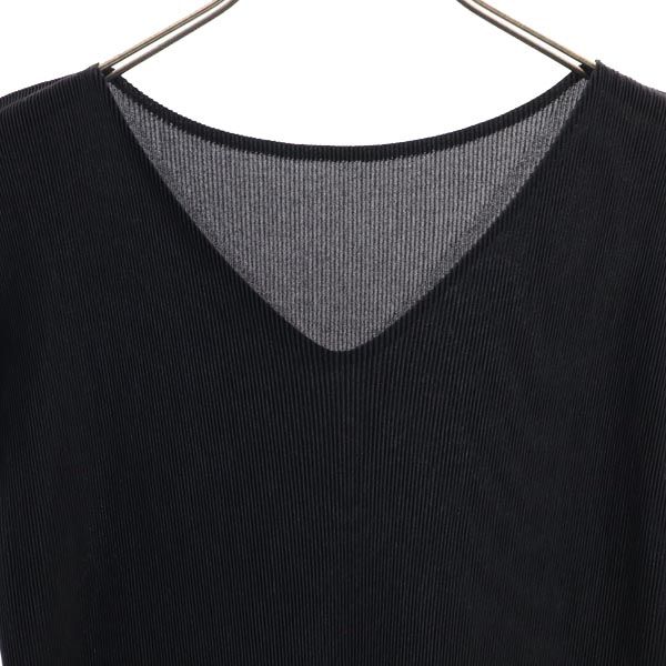 PLEATS PLEASE ISSEY MIYAKE プリーツプリーズ イッセイミヤケ 日本製 ノースリーブ カットソー 3 ブラック系 レディース