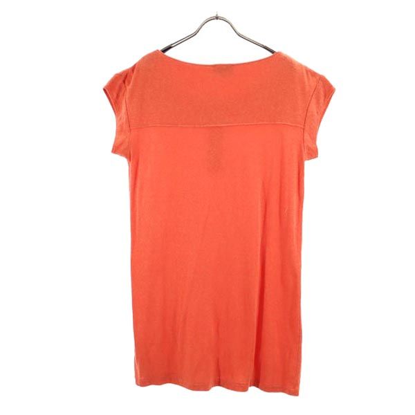 A.P.C. アーペーセー 日本製 半袖 ワンピース XS オレンジ フレンチスリーブ レディース