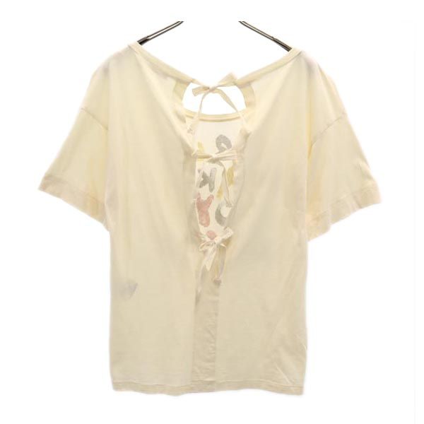 SEE BY CHLOE シーバイクロエ バックプリント 半袖 Tシャツ I 38 ベージュ系 レディース