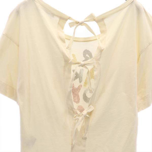 SEE BY CHLOE シーバイクロエ バックプリント 半袖 Tシャツ I 38 ベージュ系 レディース