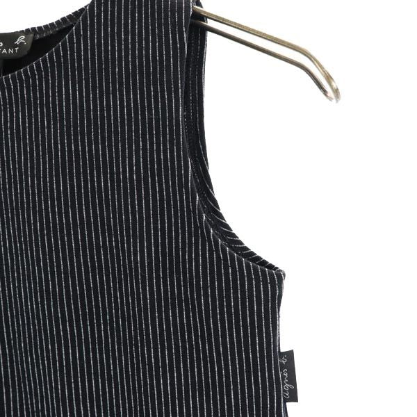 agnes b. アニエスベー ストライプ ノースリーブ ワンピース 8sns ブラック系 キッズ