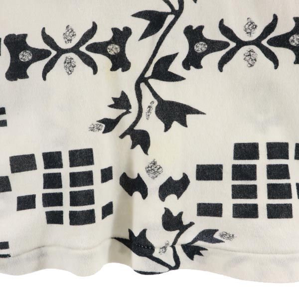Yohji Yamamoto ヨウジヤマモト 日本製 総柄 半袖 Tシャツ 2 ホワイト系 レディース