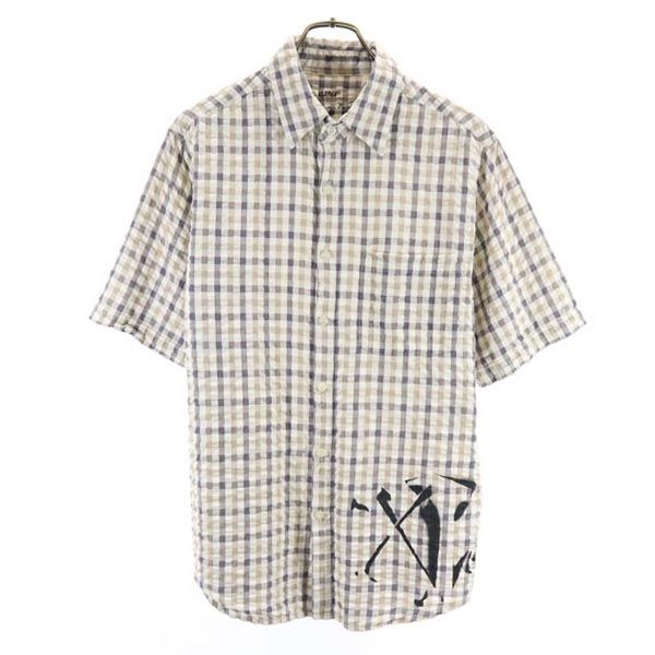 XLARGE エクストララージ チェック 半袖 シャツ M グレー系 メンズ