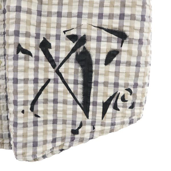 XLARGE エクストララージ チェック 半袖 シャツ M グレー系 メンズ