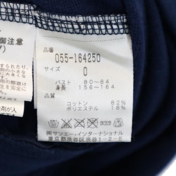 PEARLY GATES パーリーゲイツ ゴルフ 半袖 ハーフジップ Tシャツ 0 ネイビー系 レディース