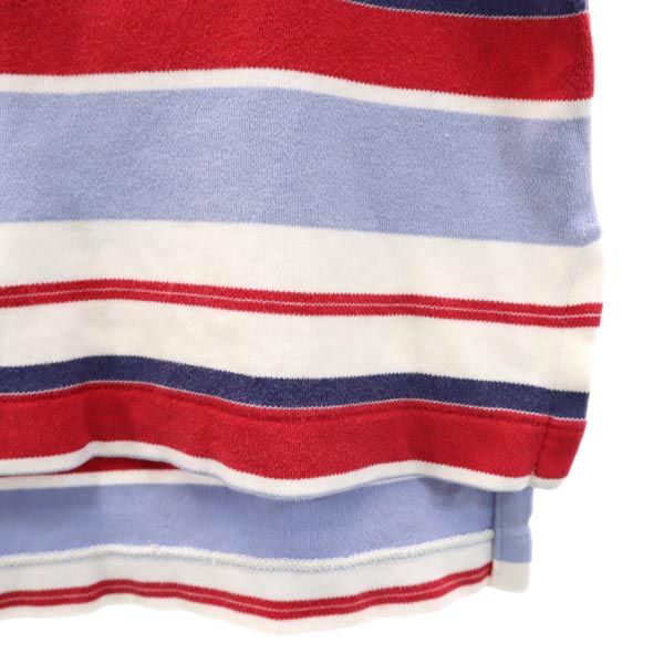 Polo by Ralph Lauren ポロバイラルフローレン 90s オールド ボーダー 半袖 ポロシャツ L ブルー系 メンズ