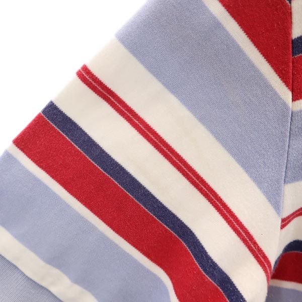 Polo by Ralph Lauren ポロバイラルフローレン 90s オールド ボーダー 半袖 ポロシャツ L ブルー系 メンズ