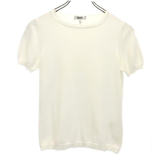 MANI ARMANI マニ イタリア製 半袖 カットソー 42 白系 レディース