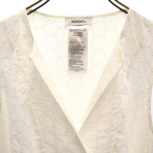 MAX&CO マックスアンドコー ノースリーブ ワンピース 38 白 レディース