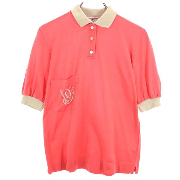 VALENTINO ヴァレンティノ イタリア製 半袖 ポロシャツ 40 赤系 レディース