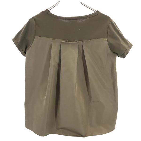 LANVIN en Bleu ランバンオンブルー 日本製 半袖 Tシャツ 38 カーキ レディース