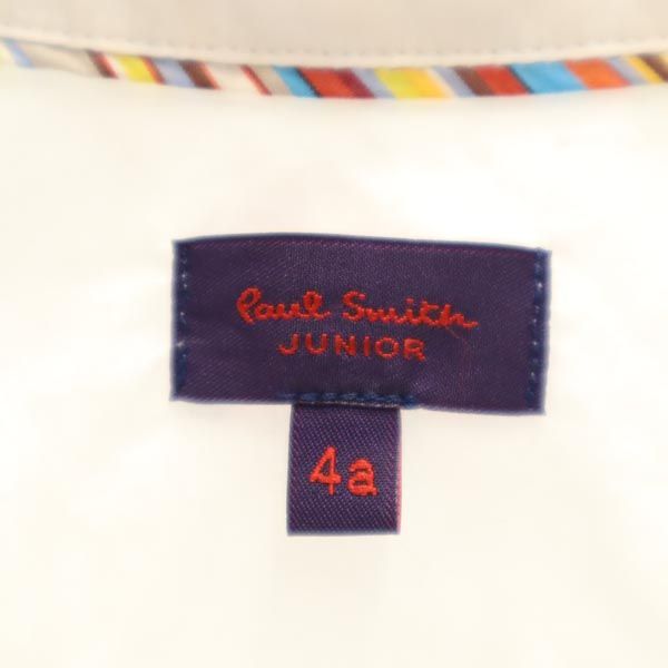Paul Smith ポールスミス 半袖 シャツ 4a ホワイト JUNIOR キッズ