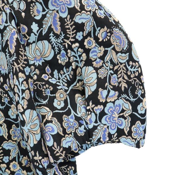 未使用 MSGM エムエスジーエム イタリア製 総柄 半袖 ワンピース 38 ブルー系 レディース