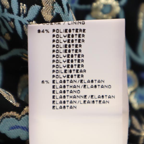未使用 MSGM エムエスジーエム イタリア製 総柄 半袖 ワンピース 38 ブルー系 レディース