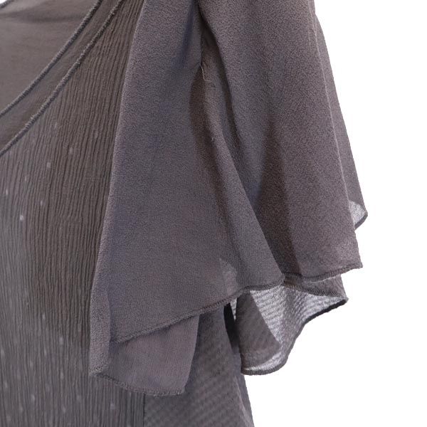 athe' vanessabruno アテヴァネッサブリューノ シルクブレンド 半袖 チュニック 36 グレー系 レディース