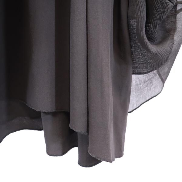 athe' vanessabruno アテヴァネッサブリューノ シルクブレンド 半袖 チュニック 36 グレー系 レディース