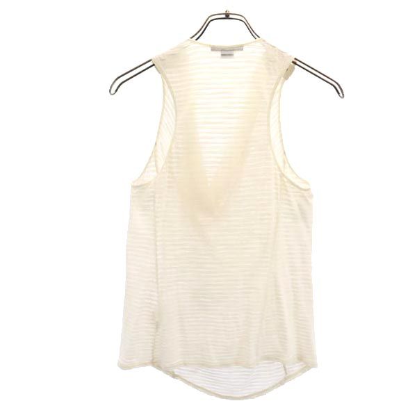ARMANI EXCHANGE アルマーニエクスチェンジ ボーダー ノースリーブ タンクトップ S ホワイト系 レディース
