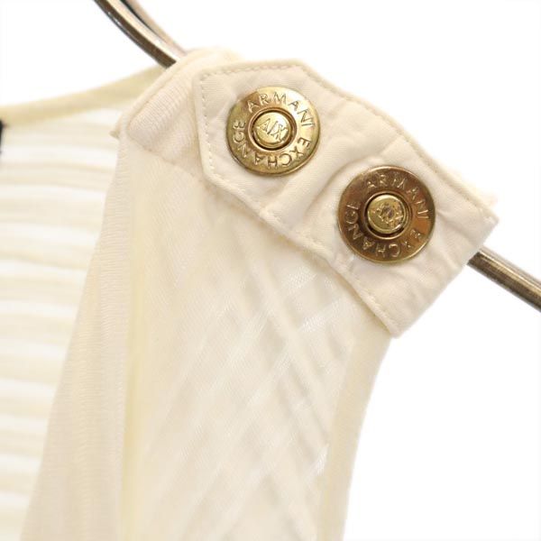 ARMANI EXCHANGE アルマーニエクスチェンジ ボーダー ノースリーブ タンクトップ S ホワイト系 レディース