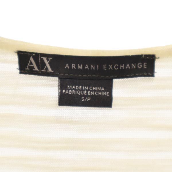 ARMANI EXCHANGE アルマーニエクスチェンジ ボーダー ノースリーブ タンクトップ S ホワイト系 レディース