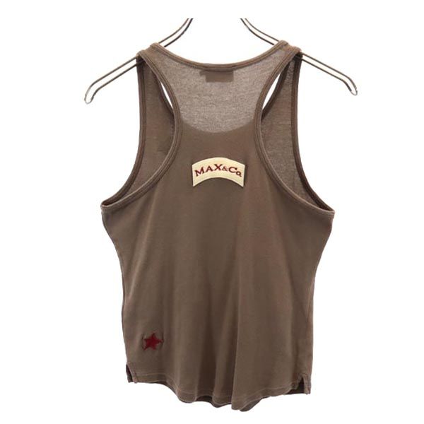 MAX&CO マックスアンドコー イタリア製 ノースリーブ タンクトップ S ブラウン系 レディース