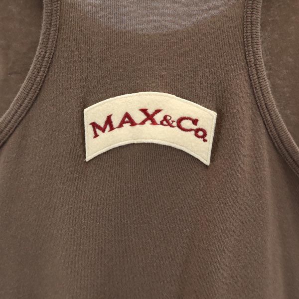 MAX&CO マックスアンドコー イタリア製 ノースリーブ タンクトップ S ブラウン系 レディース