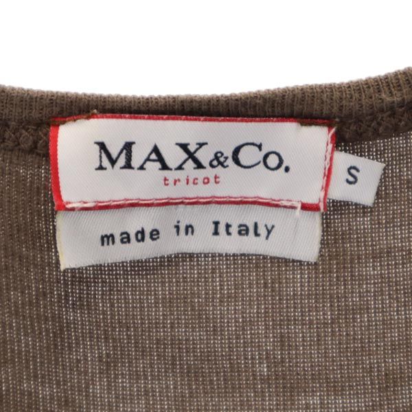 MAX&CO マックスアンドコー イタリア製 ノースリーブ タンクトップ S ブラウン系 レディース