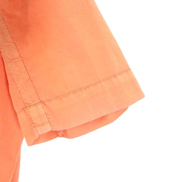 Emporio Armani エンポリオアルマーニ 半袖 フルジップ ボタンダウンシャツ S オレンジ系 メンズ