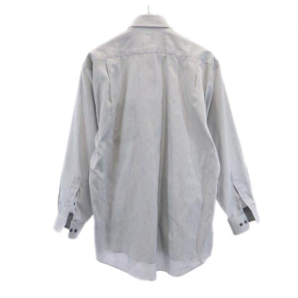 MCM エムシーエム ストライプ柄 長袖 シャツ L ライトグレー メンズ