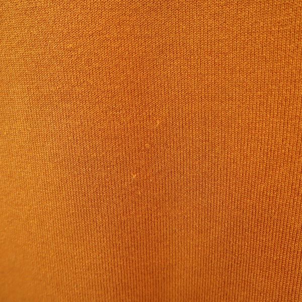 ETRO エトロ イタリア製 シルクブレンド 半袖 Vネック セーター 44 オレンジ ニット レディース