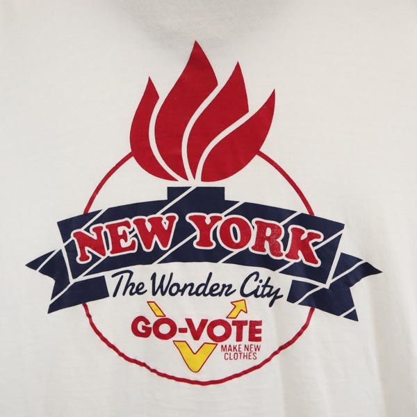 VOTE MAKE NEW CLOTHES ボートメイクニュークローズ 日本製 フード 半袖 Tシャツ M ホワイト メッシュ メンズ