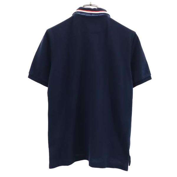 Psycho Bunny サイコバニー 日本製 ゴルフ 半袖 ポロシャツ M ネイビー系 鹿の子 メンズ