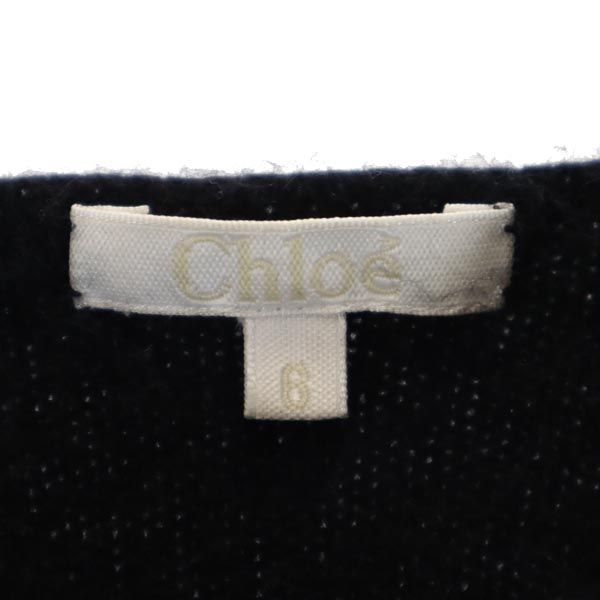 Chloe クロエ 半袖 ニット ワンピース 6 ブラック チュニック キッズ