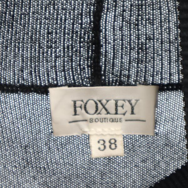 美品 フォクシー 半袖 ハイネック カットソー 38 黒 FOXEY レディース